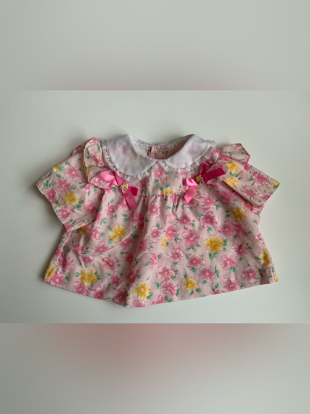 Vintage 80s Pink Floral Dress